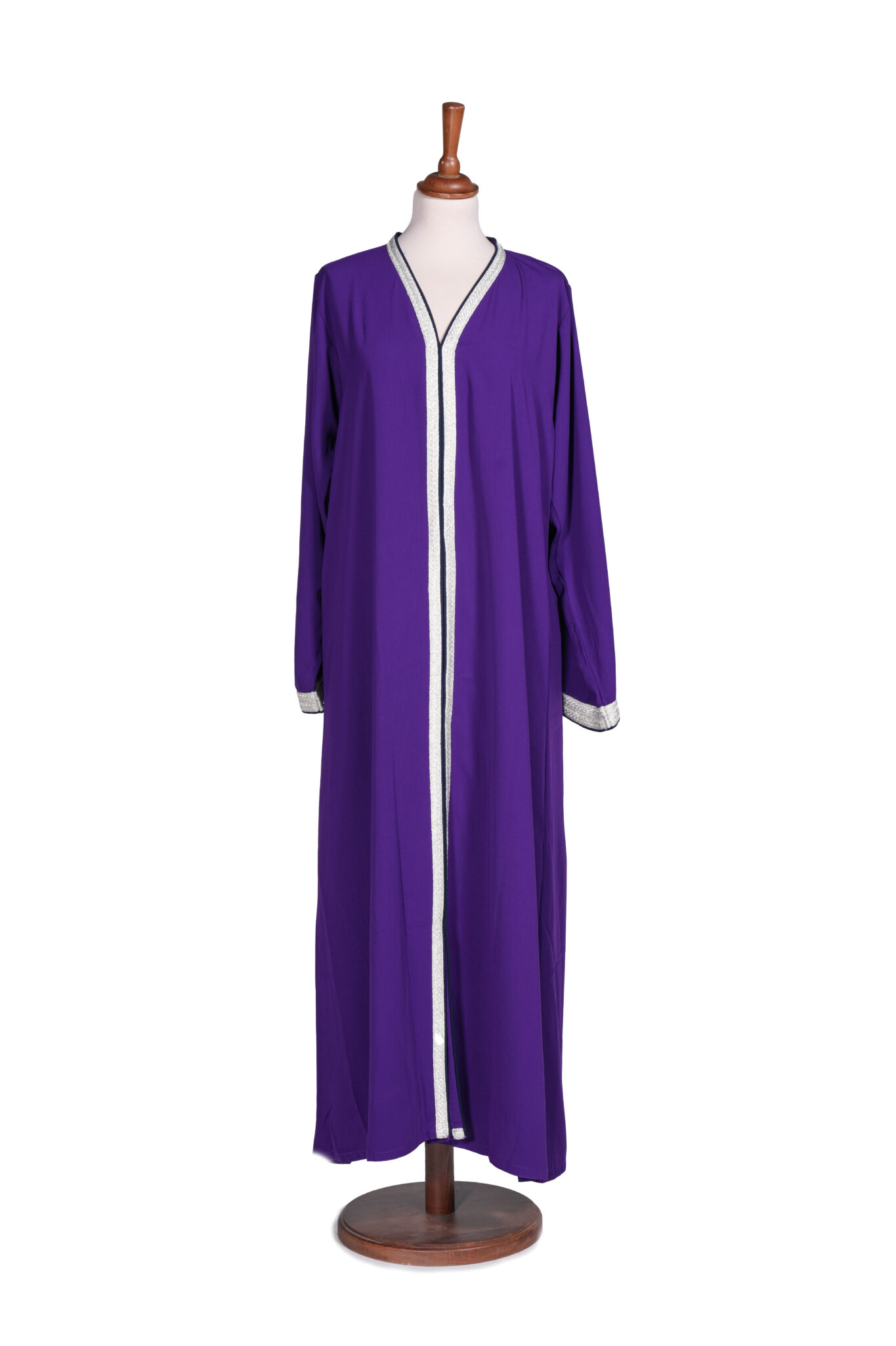 Classic Luxury Open-Front Kaftan Dress - Image 5