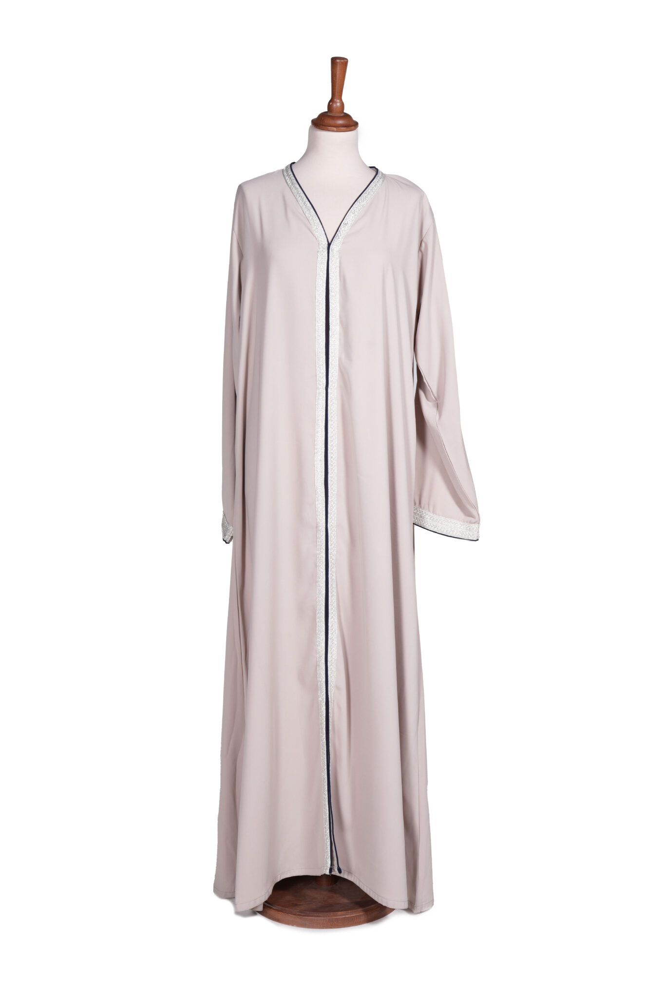 Classic Luxury Open-Front Kaftan Dress - Image 9